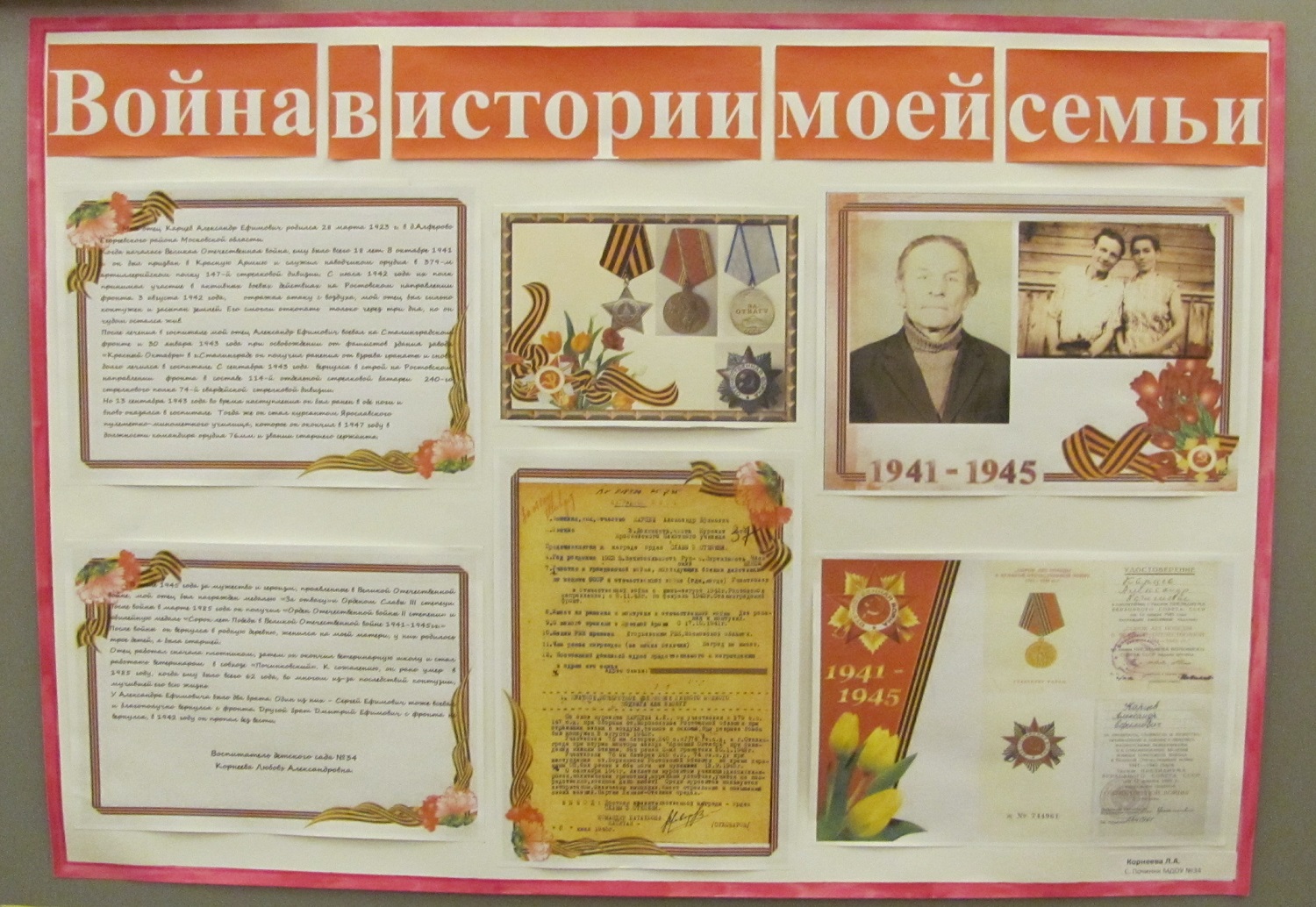 История моей семьи в истории Великой Отечественной войны. Моя семья в годы Великой Отечественной войны.